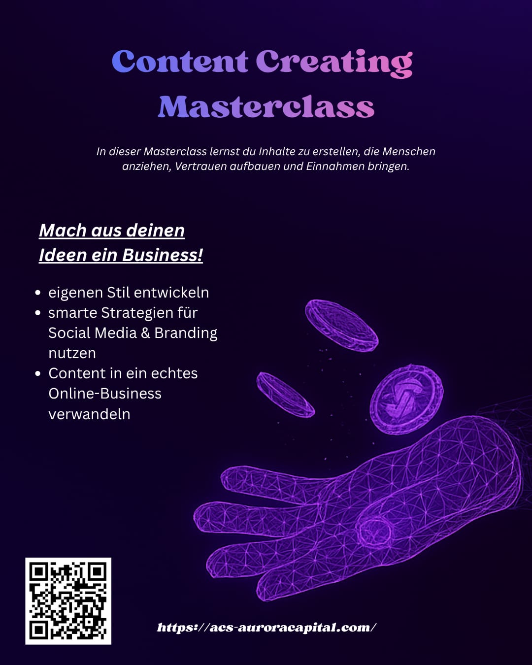 Content Creating Masterclass – Von der Idee zum erfolgreichen Business - From Idea to Successful Business