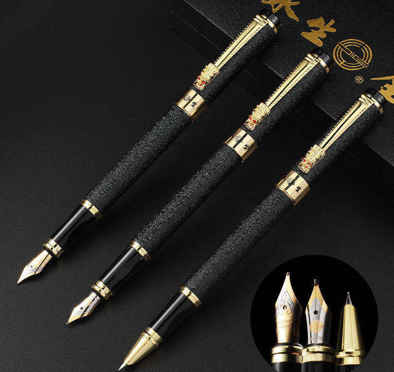 Immortal Fountain Pen Faucet Signature Pen Student Office Metal Iridium Nib